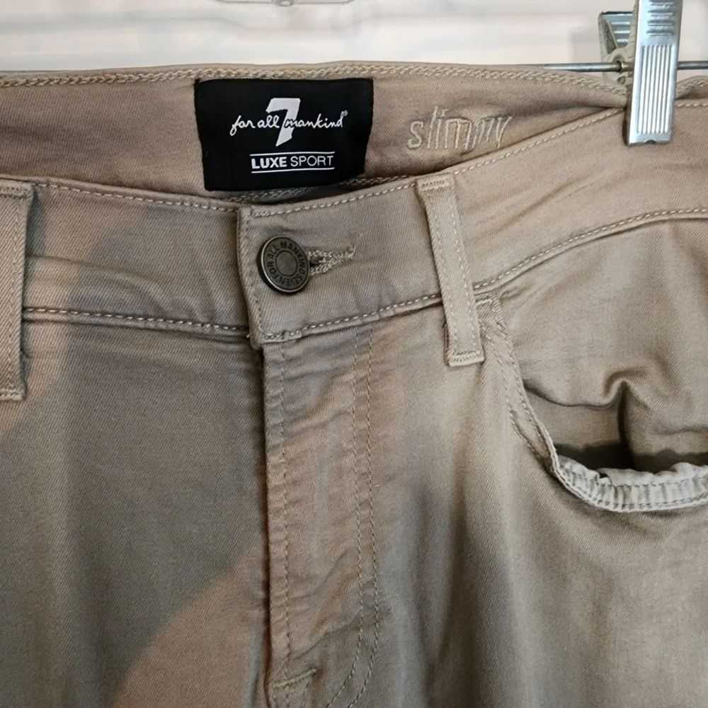 7 For All Mankind Khaki Straight-Leg Pants